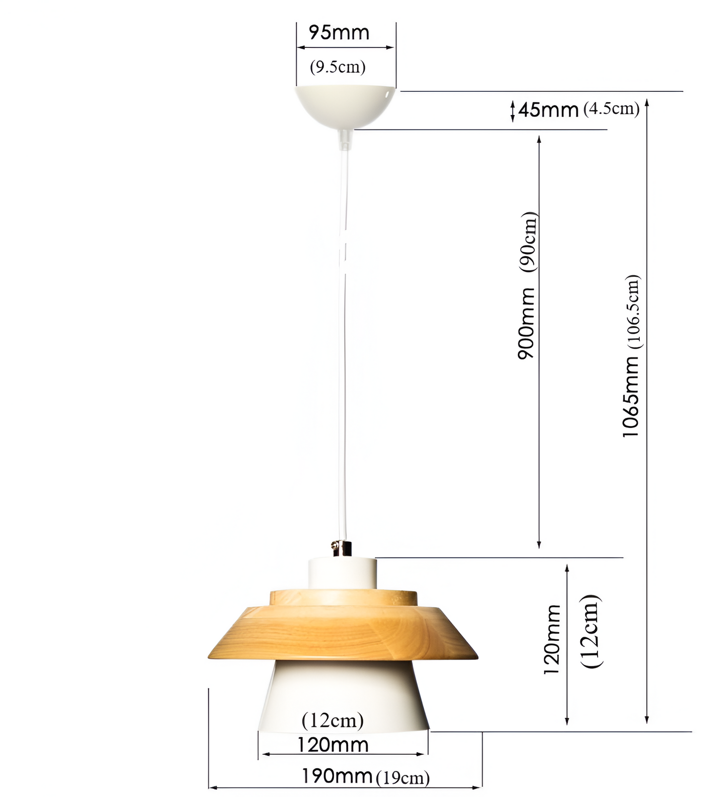 ScandiGlow Pendellamp – Scandinavische LED hanglamp van hout & metaal in macaron-ontwerp