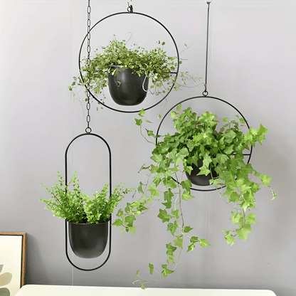 Hangbloempot | Minimalistisch Modern Design | Ruimtebesparend Plantenaccent | Ijzer