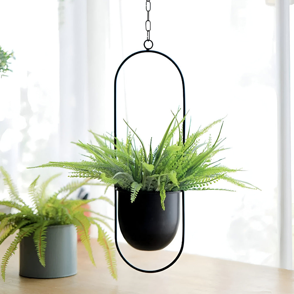 Hangbloempot | Minimalistisch Modern Design | Ruimtebesparend Plantenaccent | Ijzer