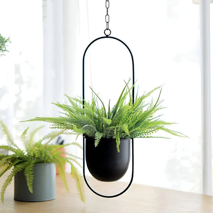 Hangbloempot | Minimalistisch Modern Design | Ruimtebesparend Plantenaccent | Ijzer