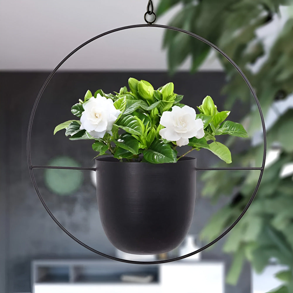 Hangbloempot | Minimalistisch Modern Design | Ruimtebesparend Plantenaccent | Ijzer