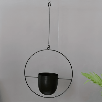 Hangbloempot | Minimalistisch Modern Design | Ruimtebesparend Plantenaccent | Ijzer