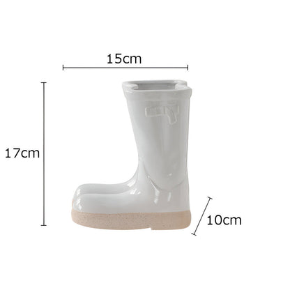 Keramieken Vaas | Uniek Laarzenontwerp | Speels Modern Decor | Expressief Accentstuk