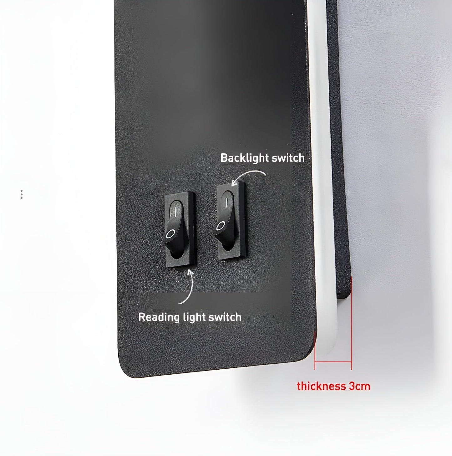 Minimalistische cilindervormige wandlamp | dubbele schakelaar | LED-licht van ijzer