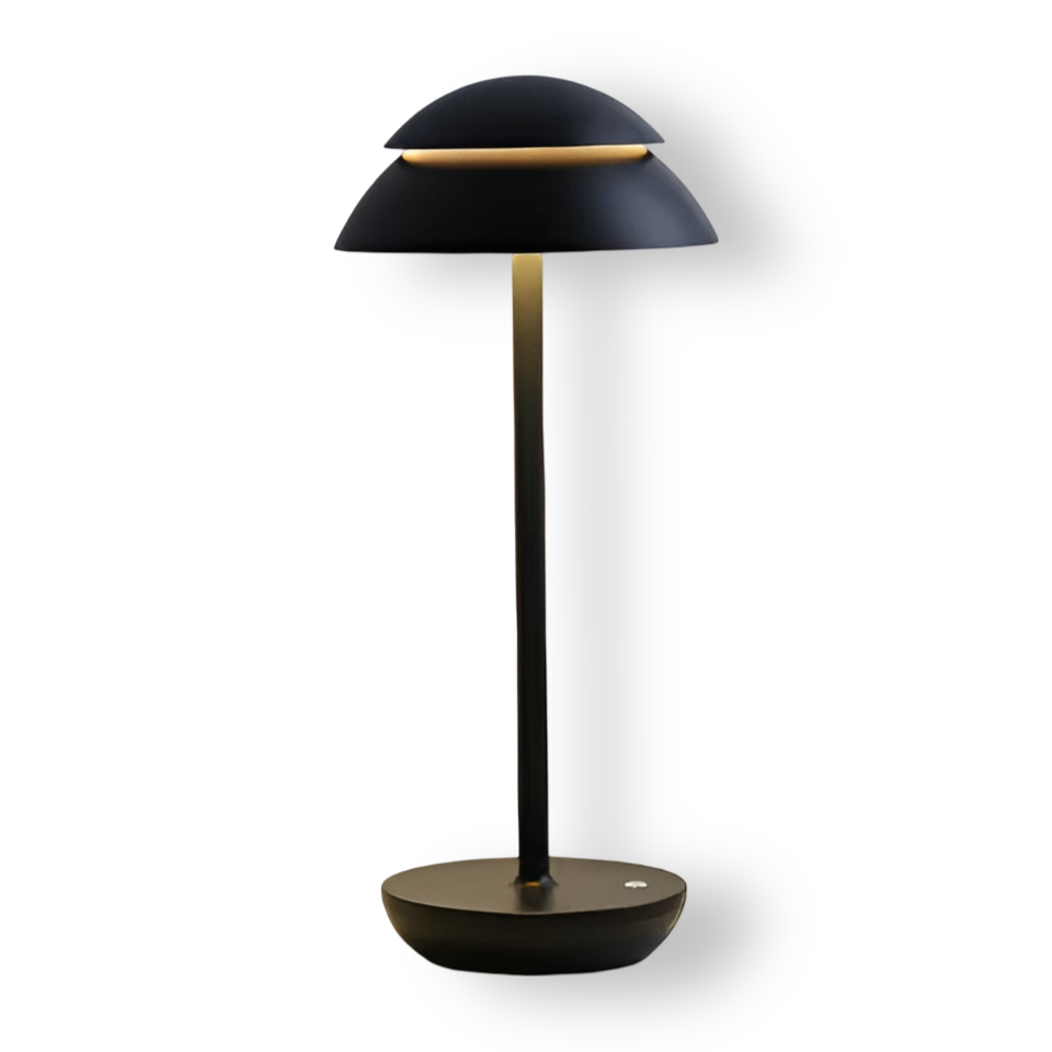 UmbraGlow Slim | Draadloze LED-tafellamp met kap in minimalistisch design