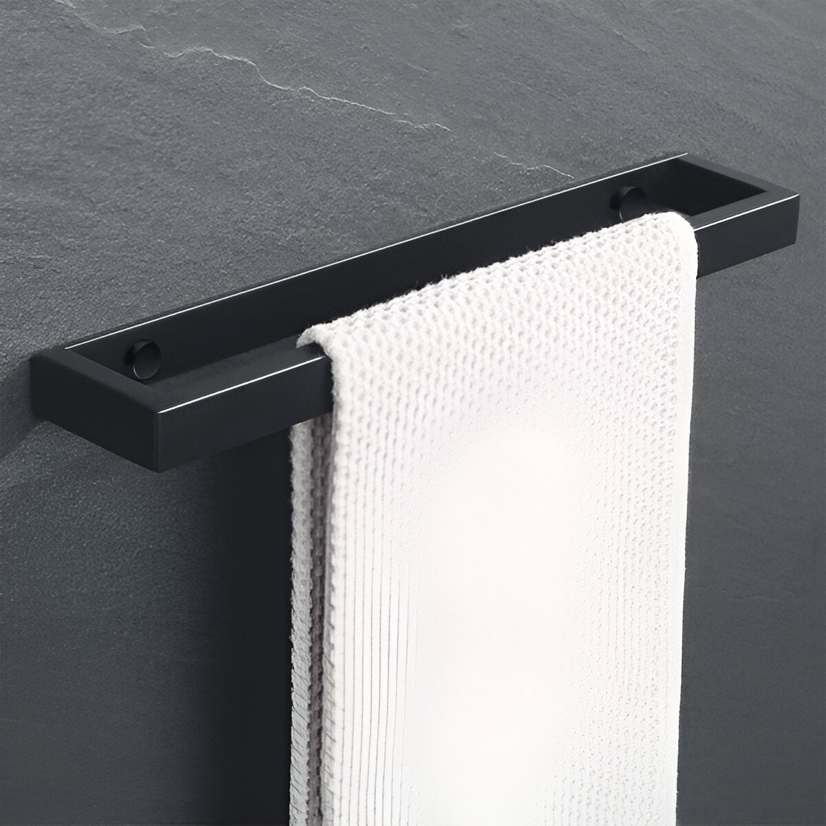 UniBlack handdoekhouder roestvrij staal – wandmontage handdoekstang 20cm & 40cm