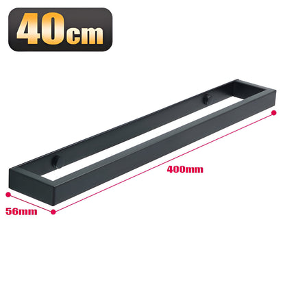 UniBlack handdoekhouder roestvrij staal – wandmontage handdoekstang 20cm & 40cm