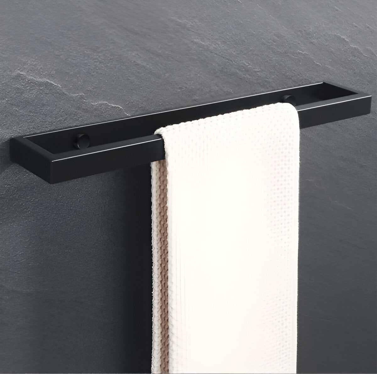 UniBlack handdoekhouder roestvrij staal – wandmontage handdoekstang 20cm & 40cm