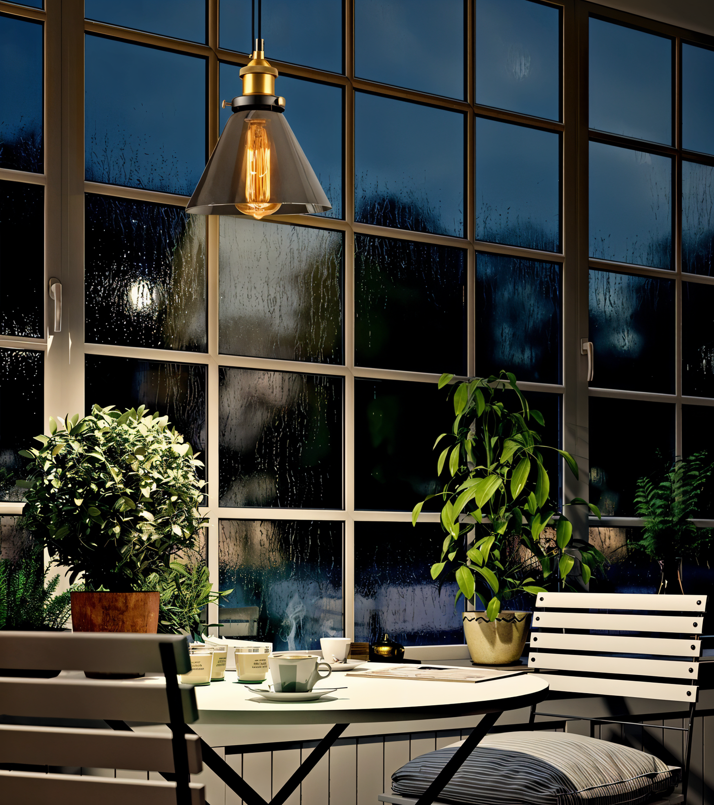 VintaLoft – Elegante rookglas hanglamp in vintage loft ontwerp