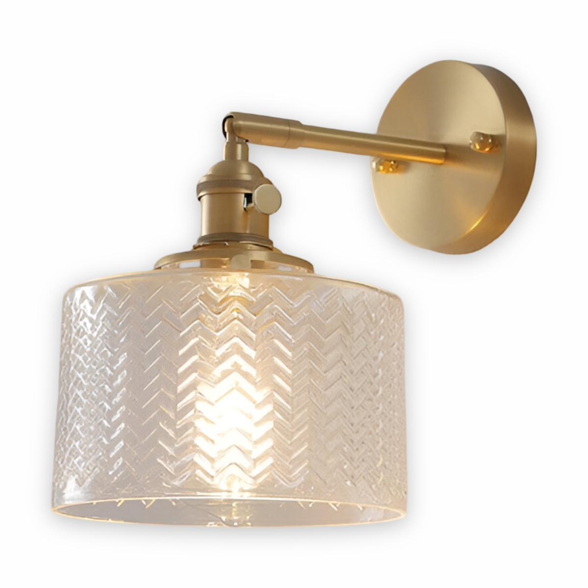 Olyviae | Verstelbare LED wandlamp van geribbeld glas in Scandinavisch design