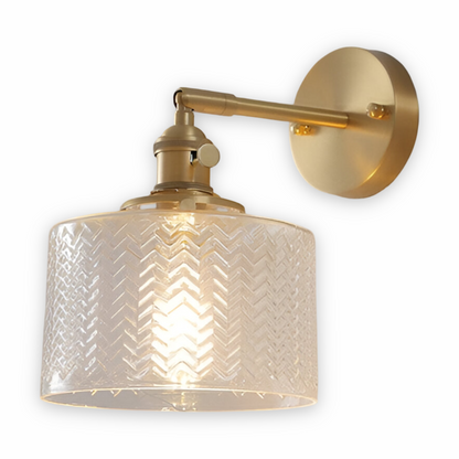 Olyviae | Verstelbare LED wandlamp van geribbeld glas in Scandinavisch design