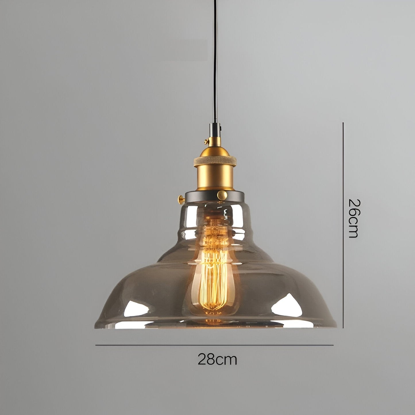 VintaLoft – Elegante rookglas hanglamp in vintage loft ontwerp