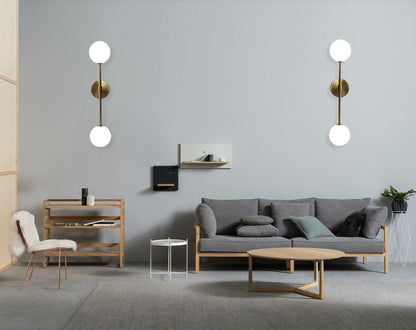 Ronde melkglas-LED-wandlamp – Minimalistische wandlamp met zacht licht