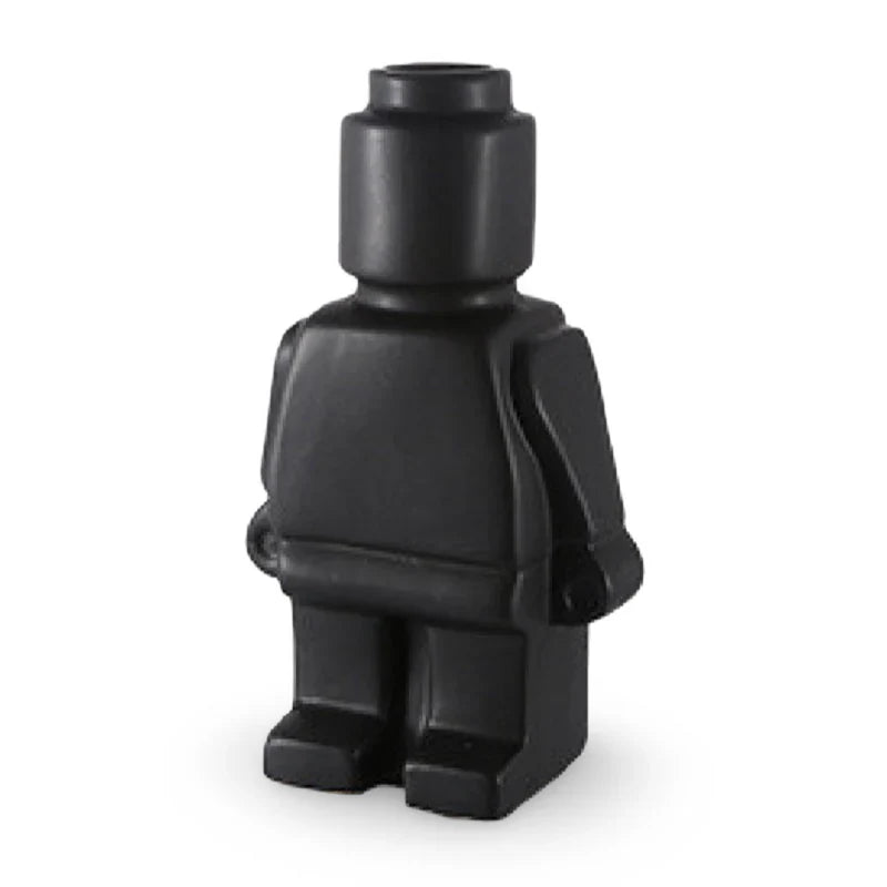 Plantenpot Robotdesign | Speels Gemetseld Ornament | Weerbestendig Hars | Decoratief Accent