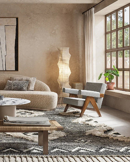 Yunari Flow | Japandi-vloerlamp van rijstpapier