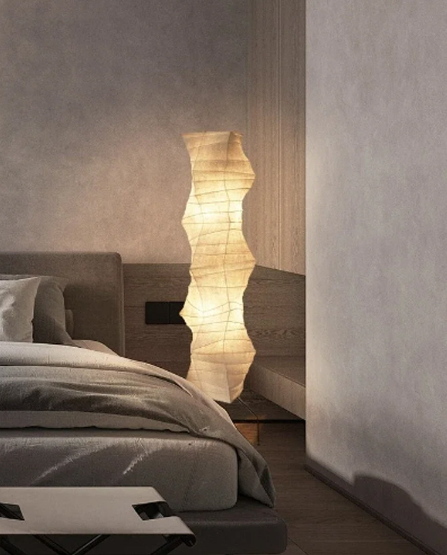 Yunari Flow | Japandi-vloerlamp van rijstpapier