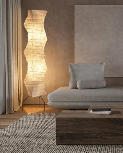 Yunari Flow | Japandi-vloerlamp van rijstpapier