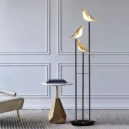 Aurevo Perch | LED-vloerlamp met decoratief vogelmotief
