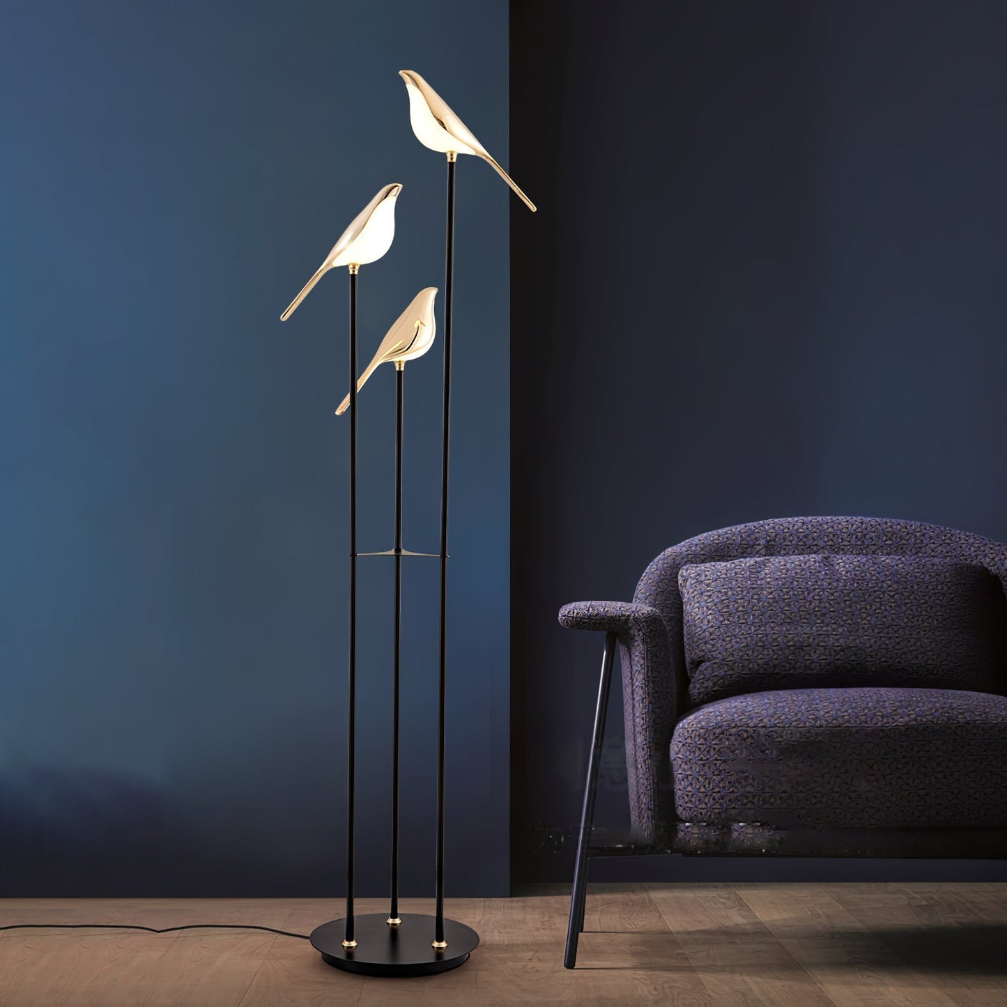 Aurevo Perch | LED-vloerlamp met decoratief vogelmotief