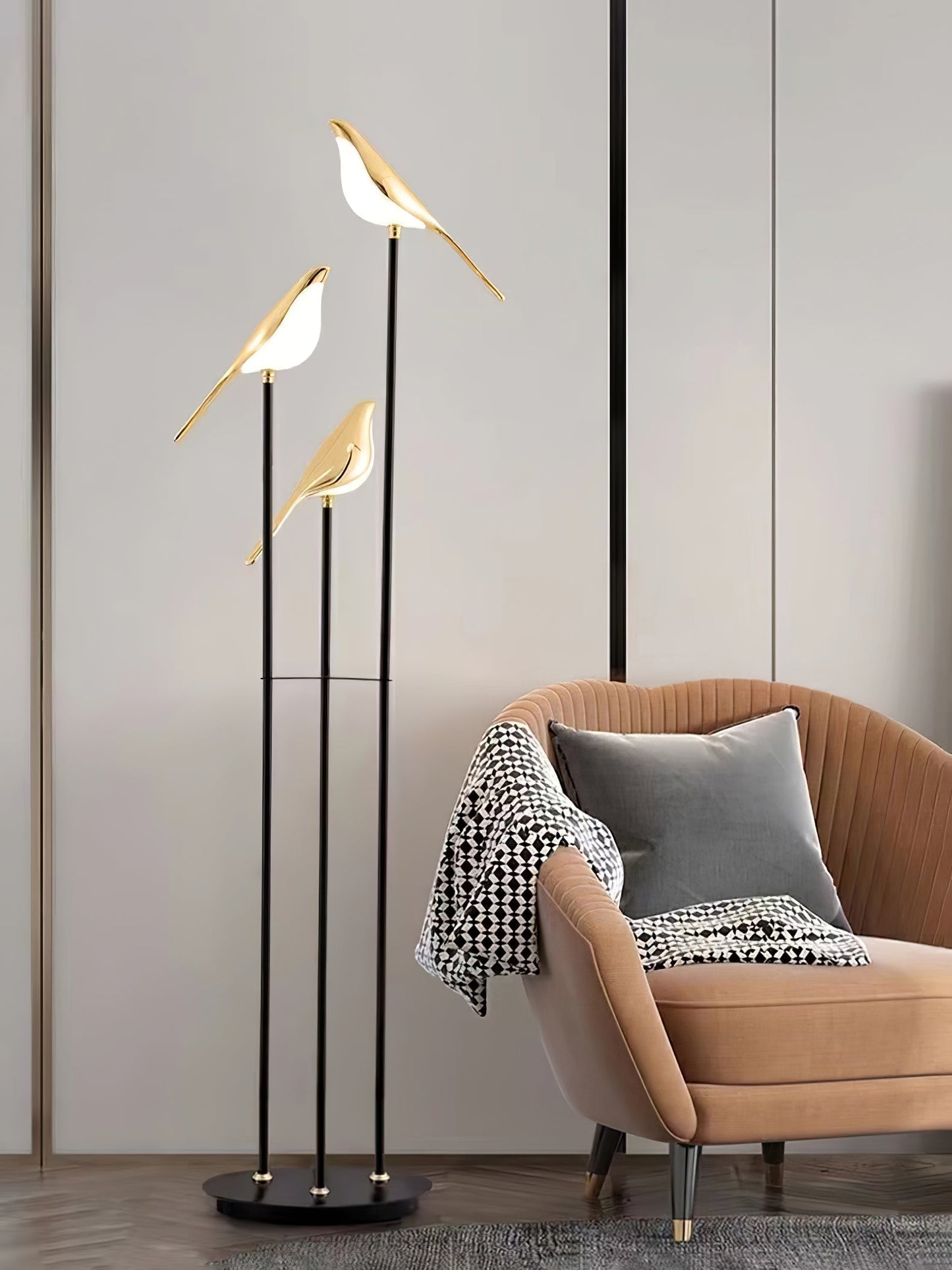 Aurevo Perch | LED-vloerlamp met decoratief vogelmotief