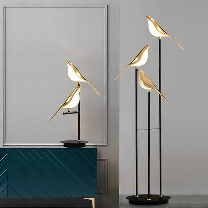 Aurevo Perch | LED-vloerlamp met decoratief vogelmotief