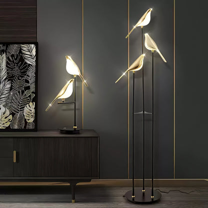 Aurevo Perch | LED-vloerlamp met decoratief vogelmotief