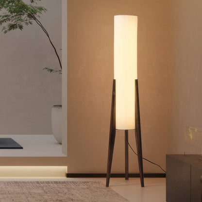 Lunara | Japandi massief houten vloerlamp met LED-licht