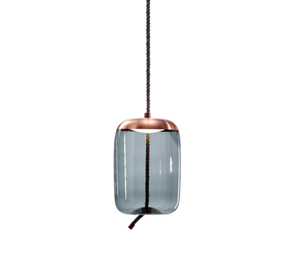 Isolara – hanglamp in roségoud met touwaccent