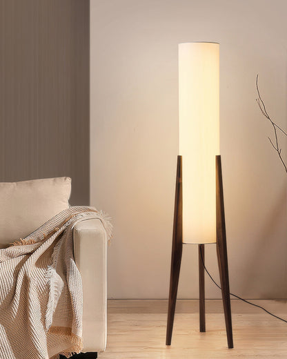 Lunara | Japandi massief houten vloerlamp met LED-licht