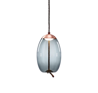 Isolara – hanglamp in roségoud met touwaccent