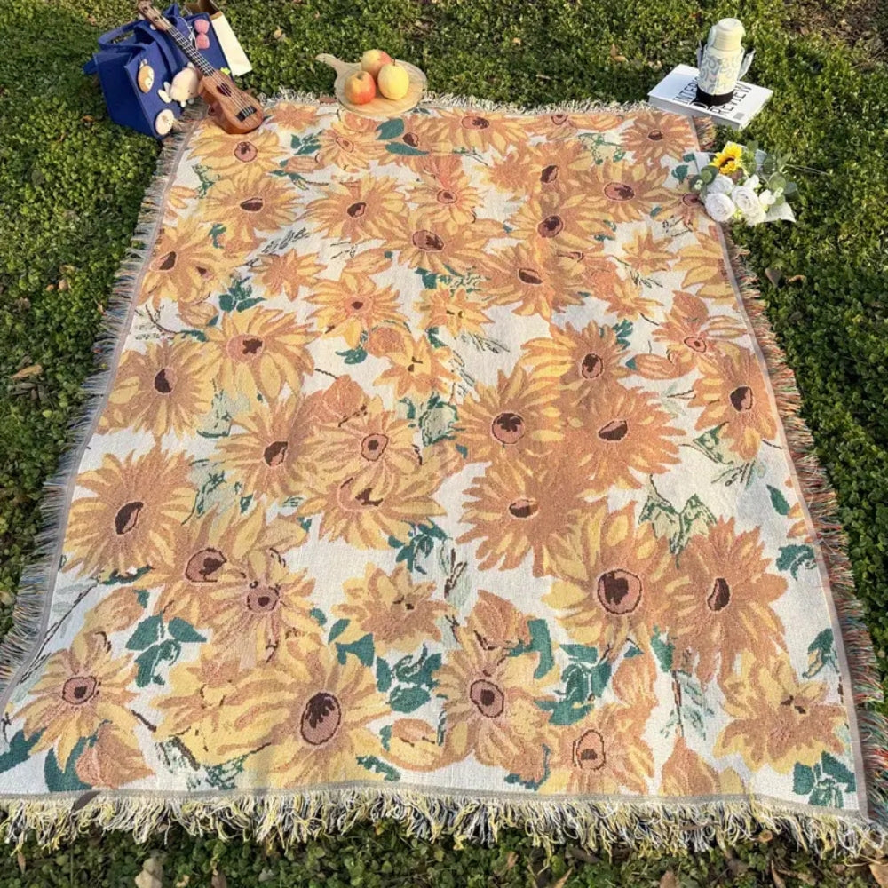 Picknickkleed Bloemenprint | Outdoor & Wasbaar | 180x130 cm | Microvezel