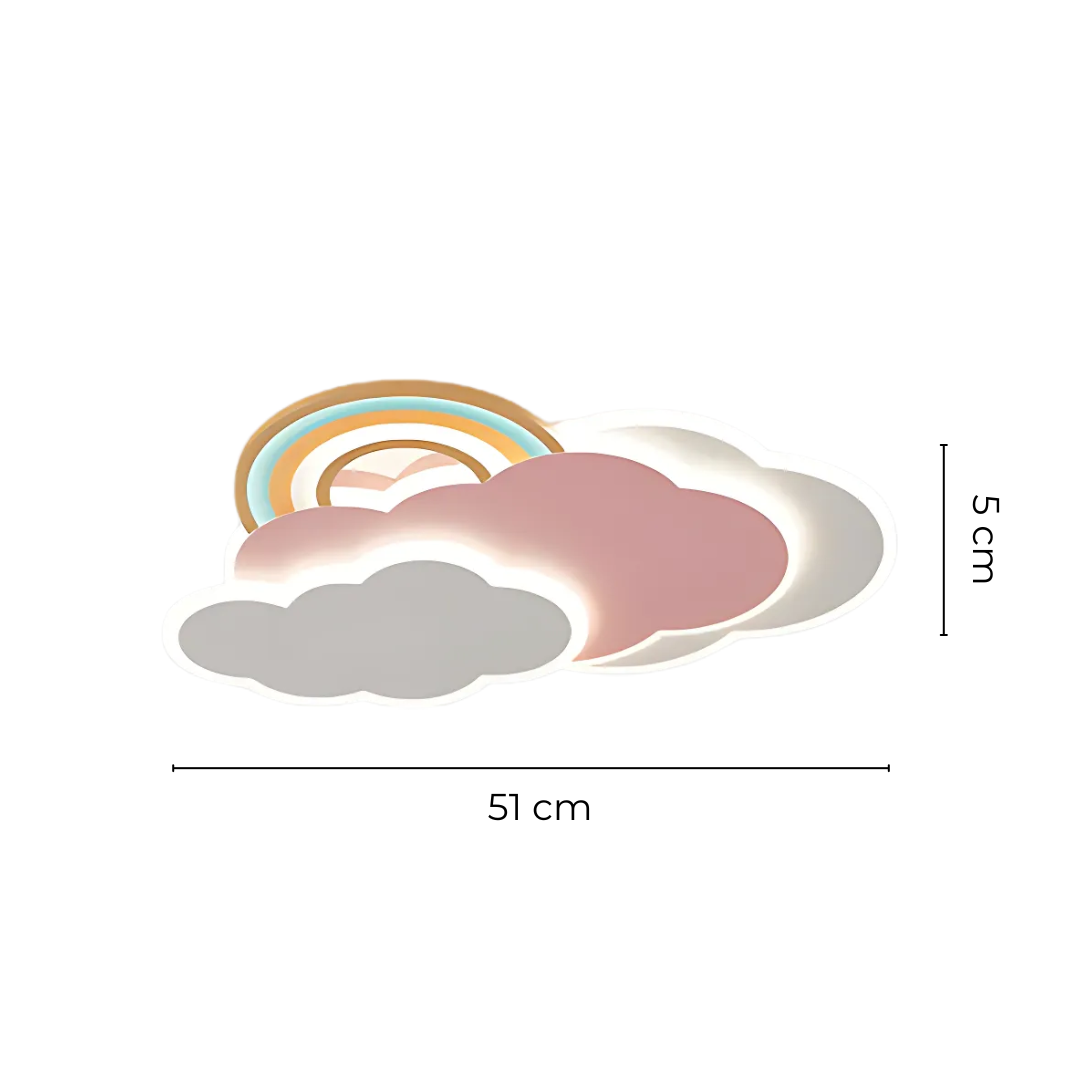 Pynki Glow | LED-plafondlamp met regenboogmotief voor kinderkamer