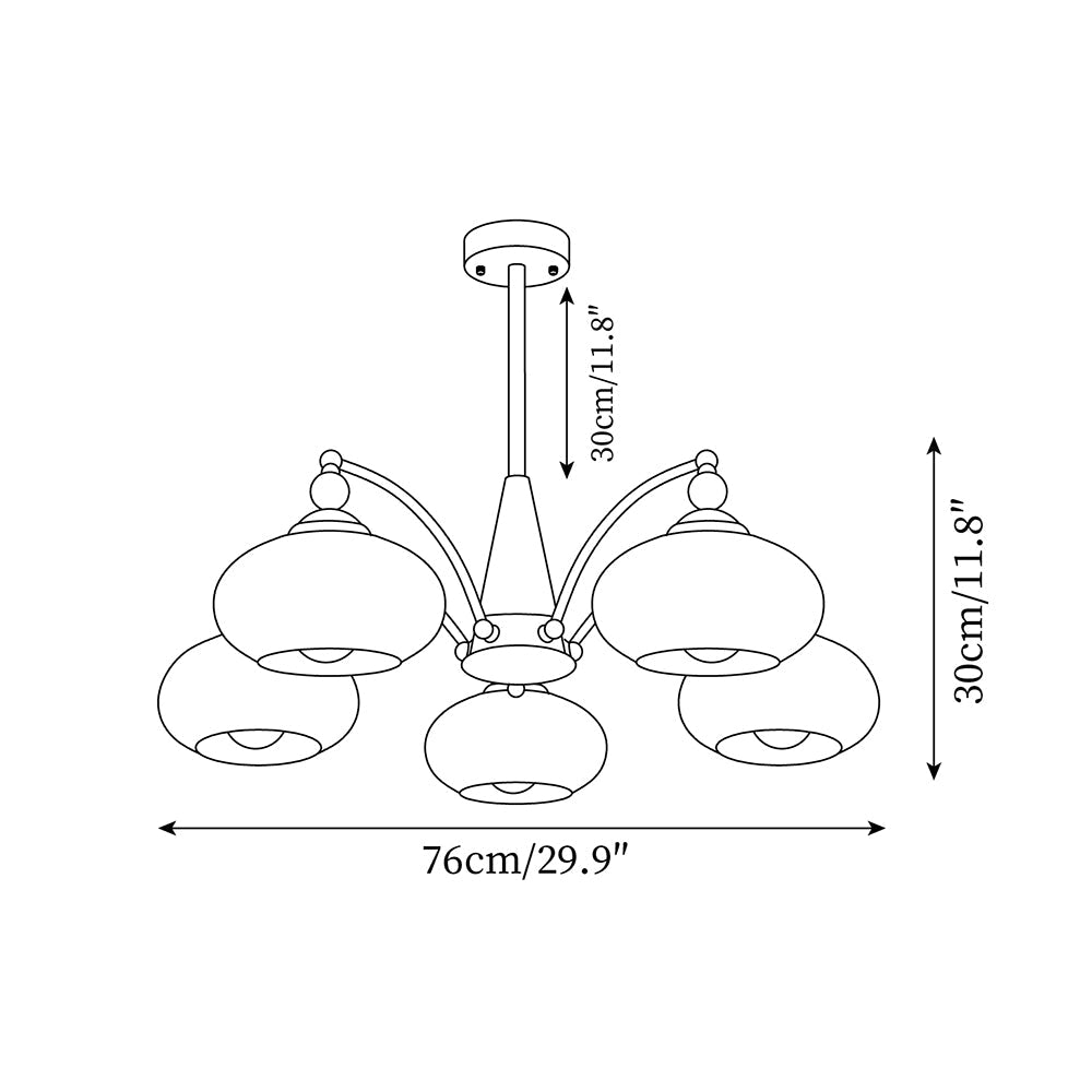 Meliora | Retro kroonluchter met muziekinspiratie