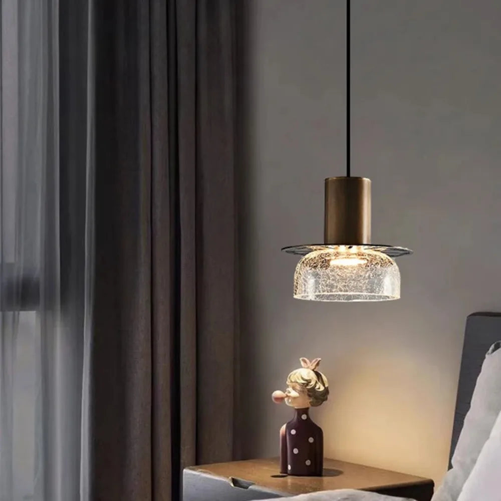 Candelora | Moderne glazen hanglamp met crackle-effect