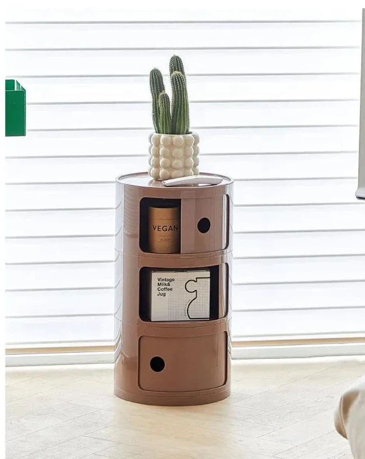 Cavo Modul | Ronde bijzettafel met opbergruimte in Componibili-stijl