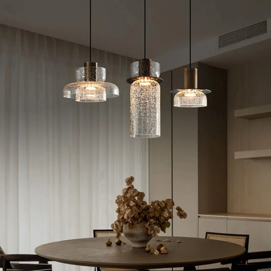 Candelora | Moderne glazen hanglamp met crackle-effect