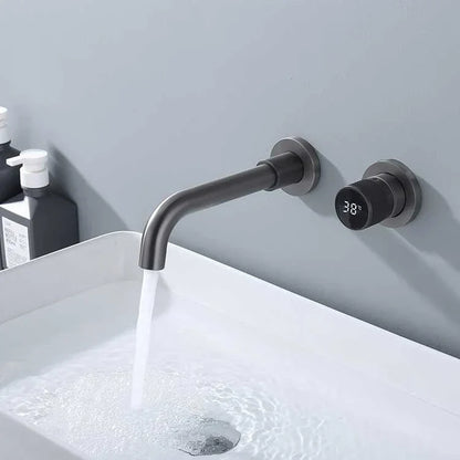 Valvoro Sense | Wandarmatuur van zwart messing met digitale display & temperatuurregeling