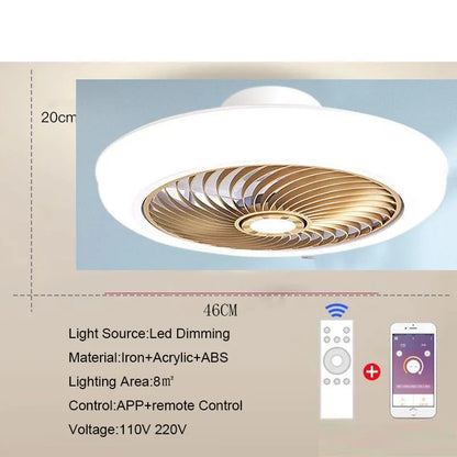Aeralis Fold | Intelligente plafondventilator met licht & intrekbare bladen – stil & afstandsbedienbaar