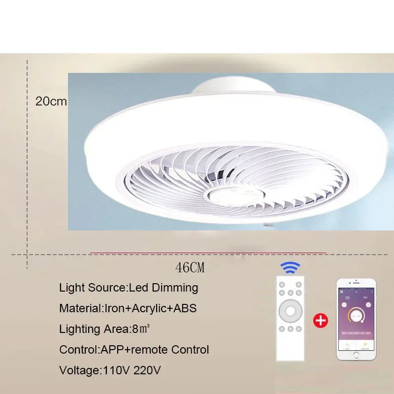 Aeralis Fold | Intelligente plafondventilator met licht & intrekbare bladen – stil & afstandsbedienbaar