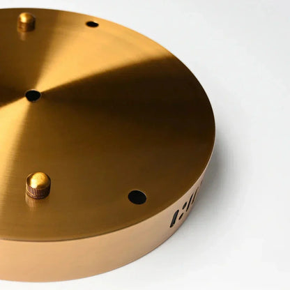 Nina hanglamp – LED-plafondlamp met 5 kristallen glazen kappen in goud