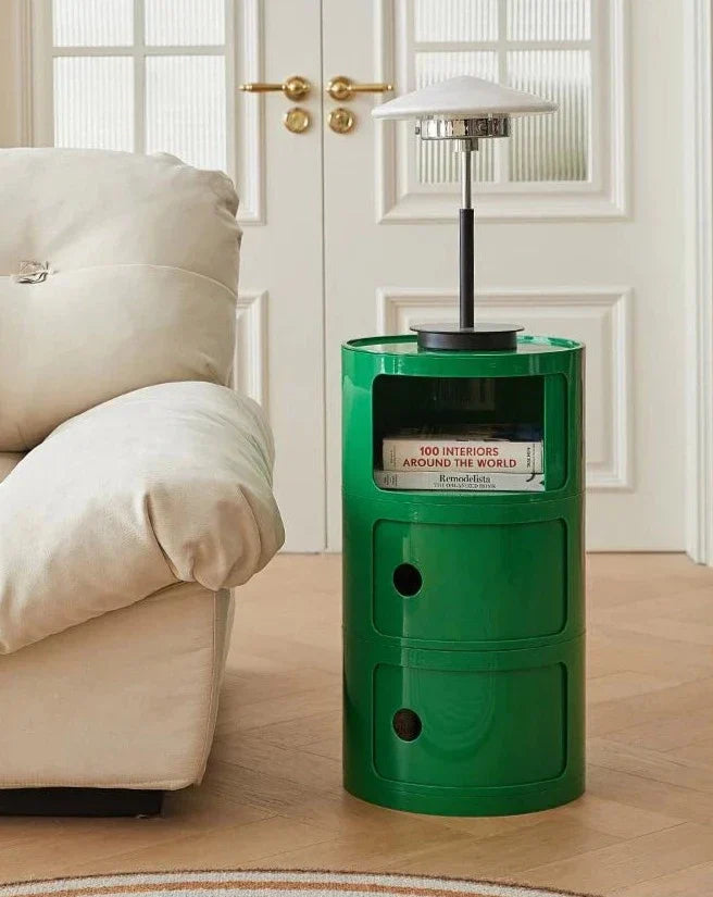 Cavo Modul | Ronde bijzettafel met opbergruimte in Componibili-stijl