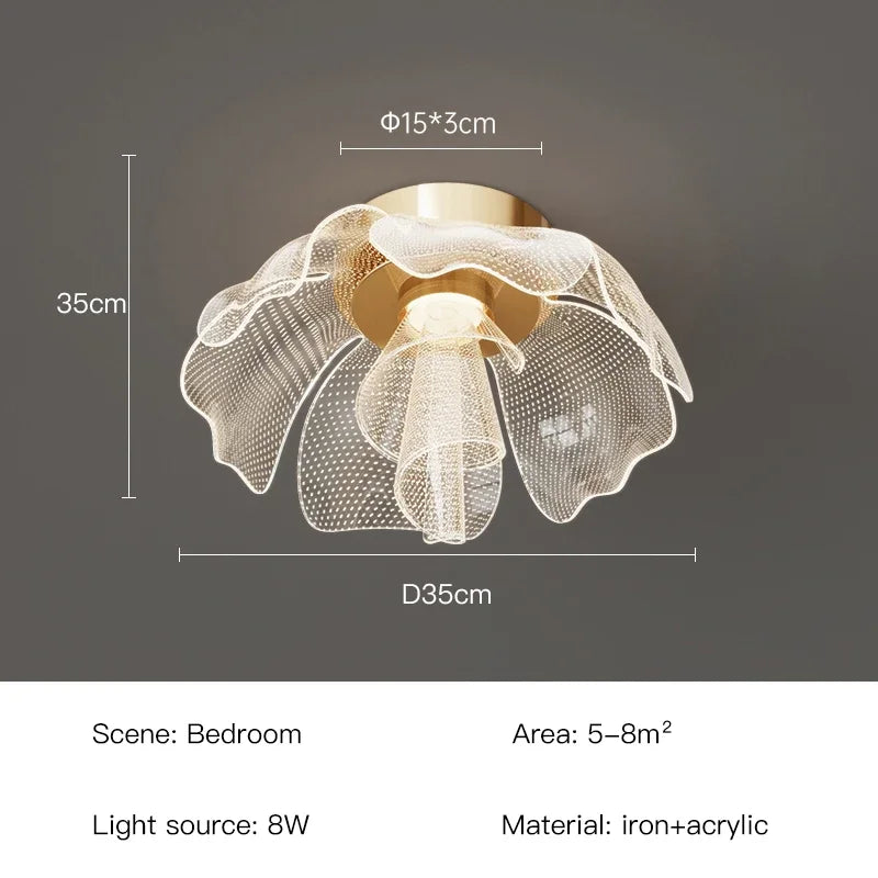 Caelora | LED-plafondlamp in bloemvorm voor slaapkamer en woonkamer