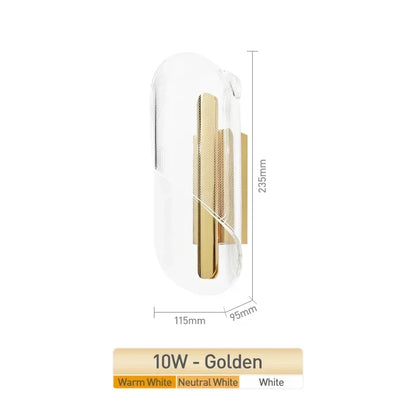 Lirien Alva | LED-wandlamp van acryl in Scandinavische stijl voor slaapkamer en woonruimte