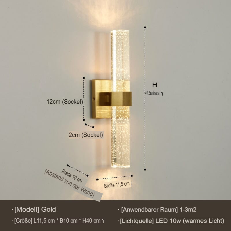 Moderne LED-bad-wandleuchte – elegant design met blaasglas en IP44-bescherming