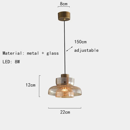 Candelora | Moderne glazen hanglamp met crackle-effect