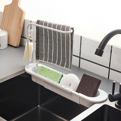 SmartHome SinkTidy Organizer | Ruimtebesparende Gootsteenhouder voor Sponzen & Doeken | Hygiënisch & Modern Design