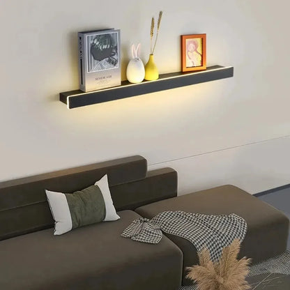 Luntheris – Moderne LED-wandlamp met plank voor slaapkamer & woonkamer