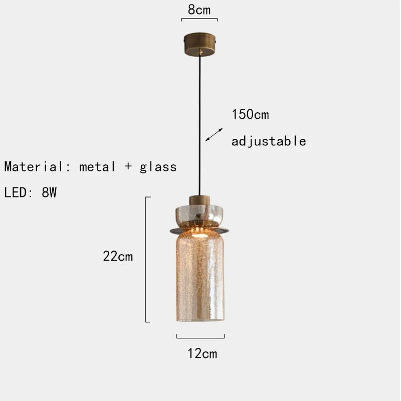 Candelora | Moderne glazen hanglamp met crackle-effect