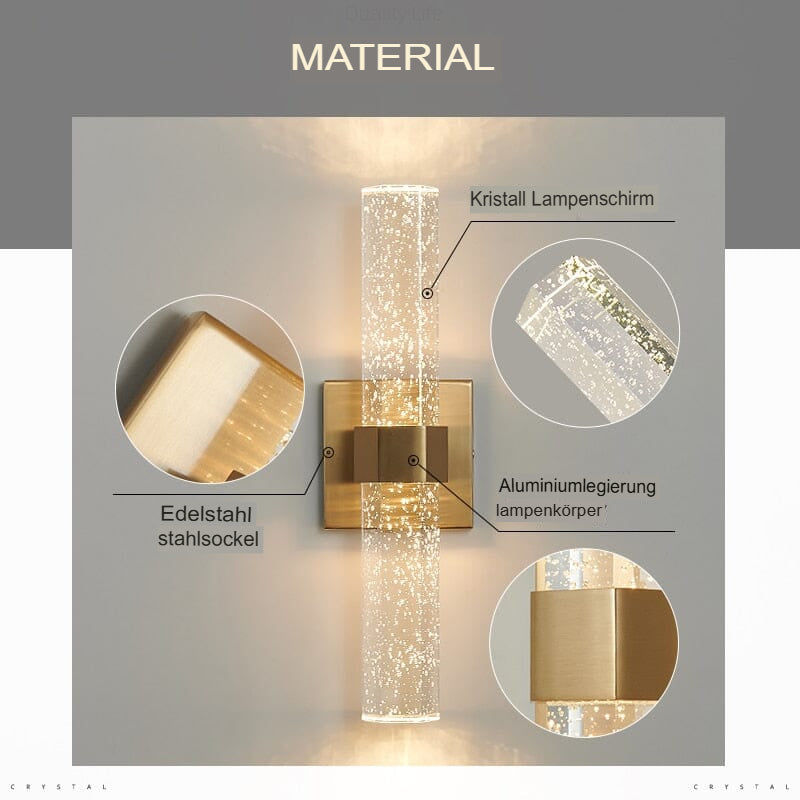 Moderne LED-bad-wandleuchte – elegant design met blaasglas en IP44-bescherming