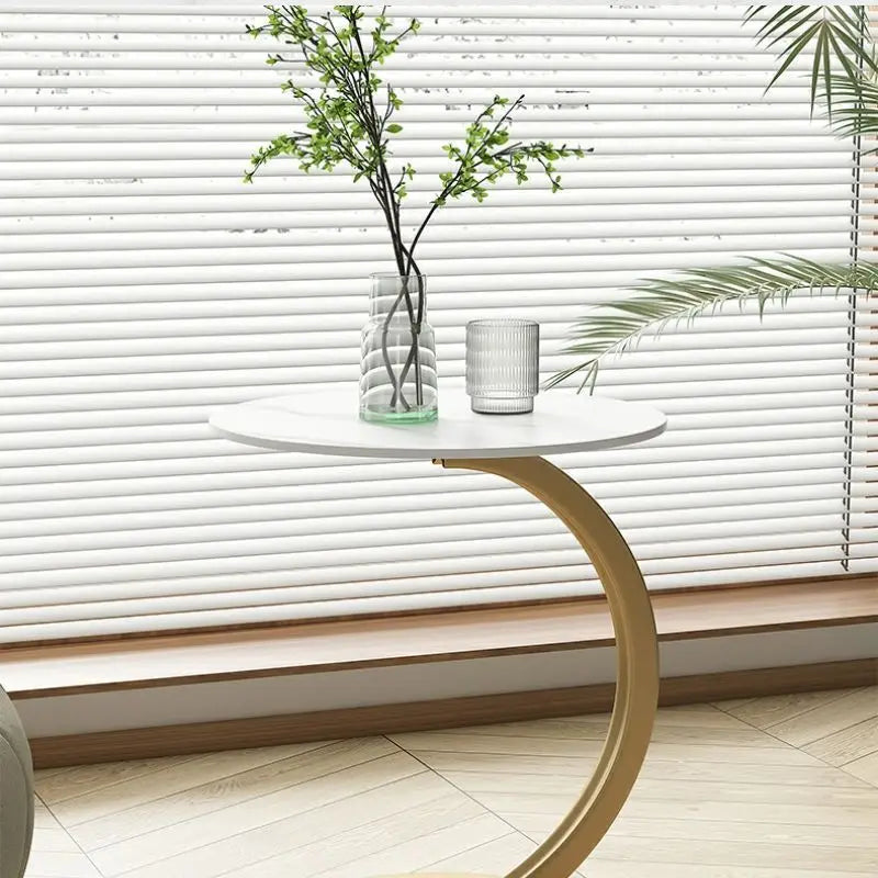 Avelyne Cirka | Versterkte Ronde Bijzettafel voor Woonkamer & Slaapkamer